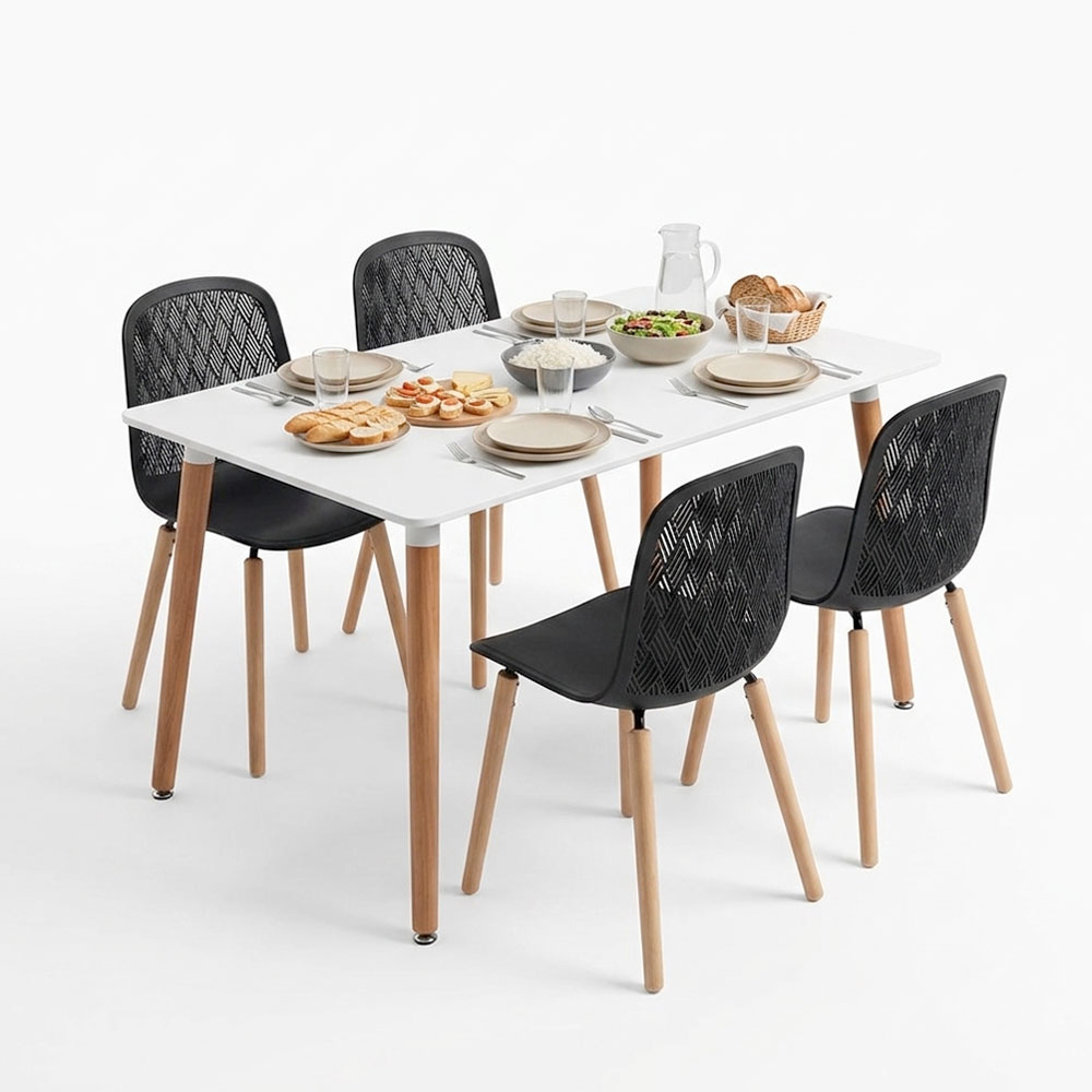 Bộ bàn ăn 120cm và 4 ghế Bộ bàn ăn 120cm và 4 ghế - hình 4