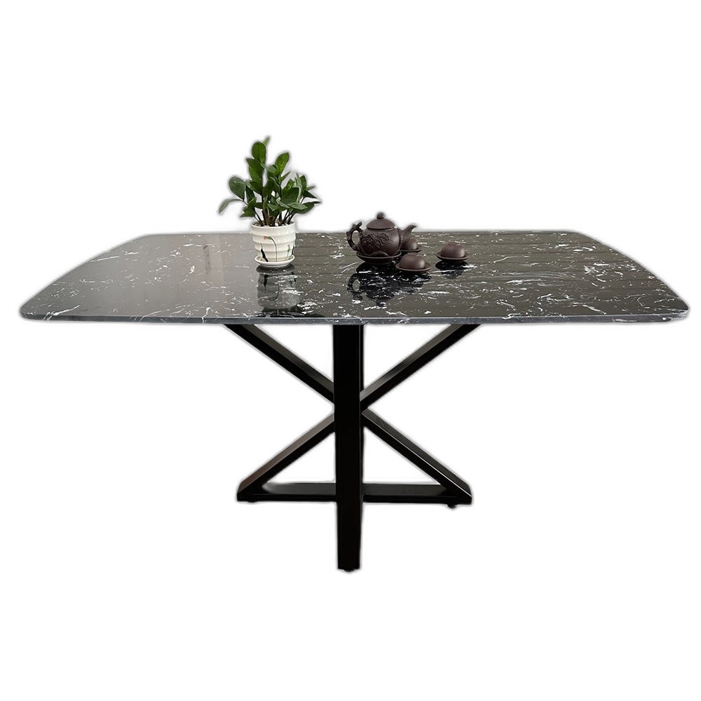 Bộ Bàn Ăn Mặt Đá 140x80cm Và 4 Ghế Nệm Simili Bộ Bàn Ăn Mặt Đá 140x80cm Và 4 Ghế Nệm Simili