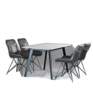 Bộ bàn ăn mặt đá cao cấp và 4 ghế nệm
