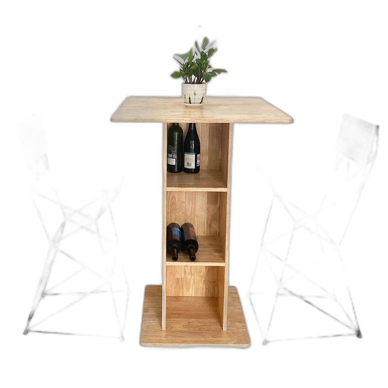Bộ bàn bar kết hợp tủ và 2 ghế bar gỗ khung sắt C Bộ bàn bar kết hợp tủ và 2 ghế bar gỗ khung sắt C
