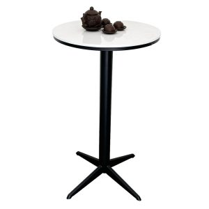 Bộ bàn bar tròn mặt đá và 2 ghế nệm simili C - hình 1