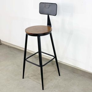 Bộ Bàn Bar Tròn và 2 Ghế Bar Có Tựa Lưng C - hình 1