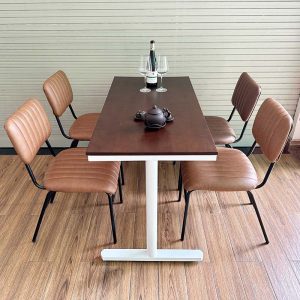 Bộ bàn chữ nhật 4 ghế nhà hàng, cafe C - hình 1
