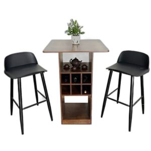 Bộ bàn ghế bar 2 người kết hợp tủ rượu C