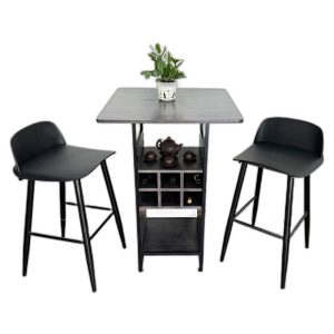 Bộ bàn ghế bar 2 người kết hợp tủ rượu C
