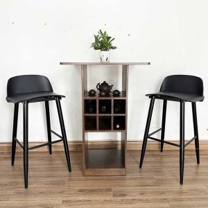 Bộ bàn ghế bar 2 người kết hợp tủ rượu C - hình 1