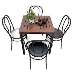 Bộ bàn ghế cafe, bàn ghế ngoài trời 4 người C