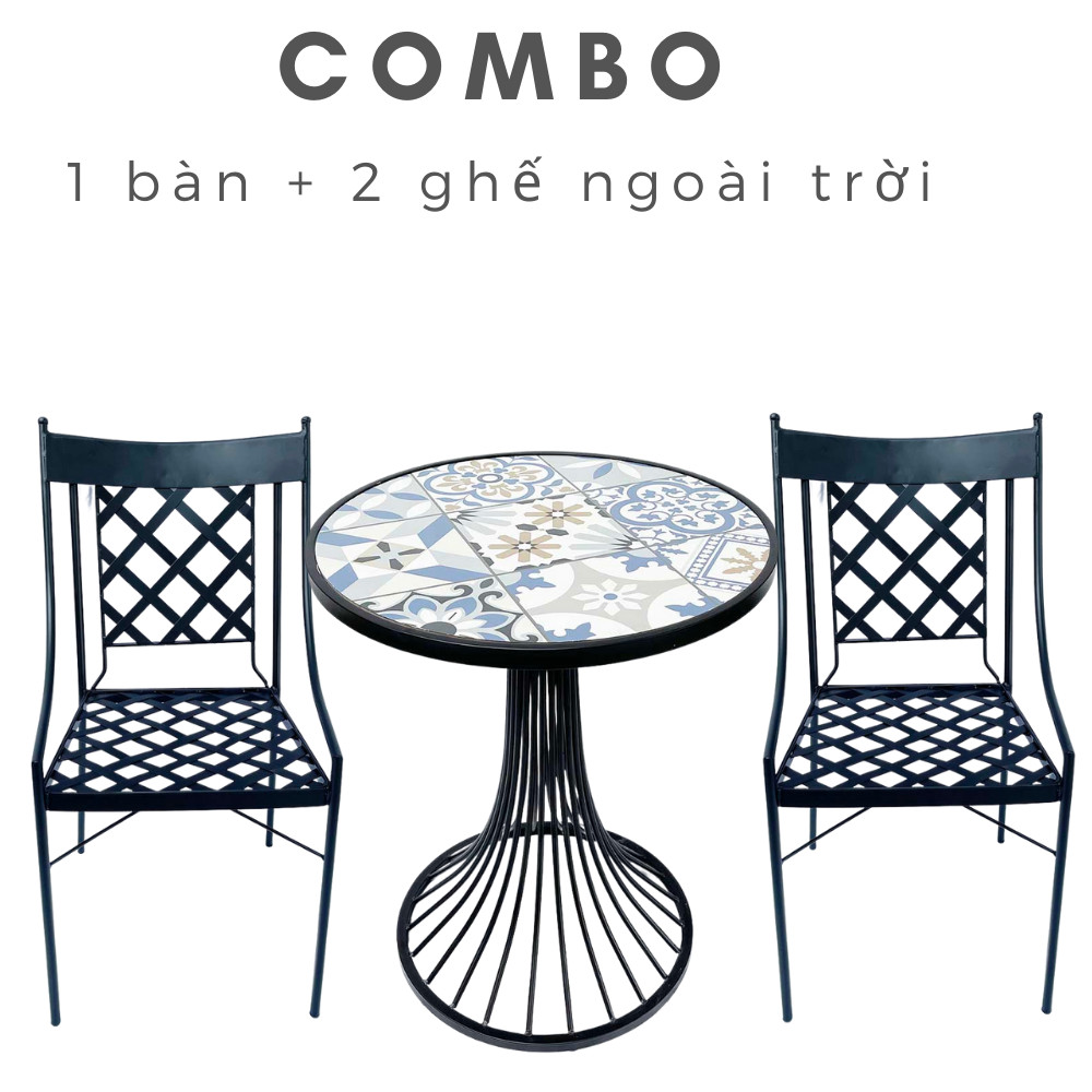 Bộ bàn ghế cafe, bàn ghế ngoài trời C Bộ bàn ghế cafe, bàn ghế ngoài trời C - hình 4