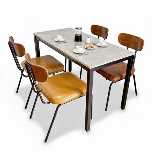 Bộ bàn ghế cafe, nhà hàng 4 người C - hình 1