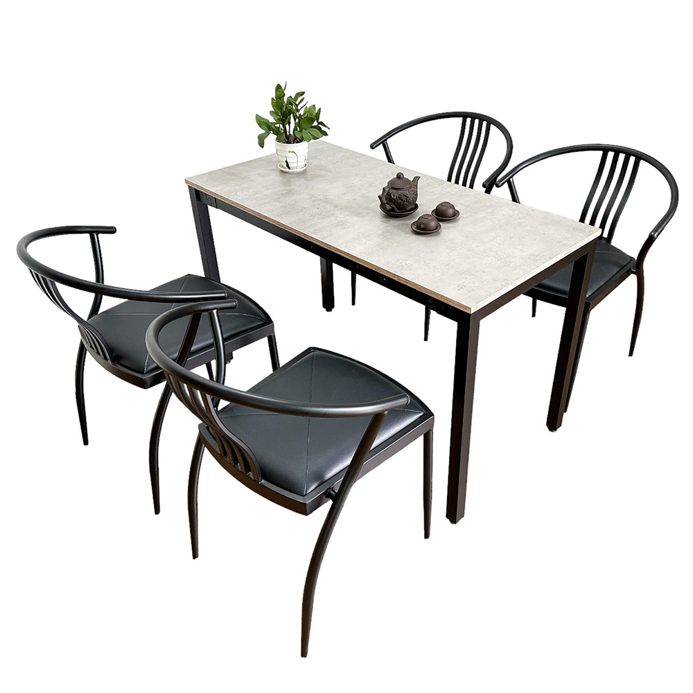 Bộ bàn ghế cafe, nhà hàng 4 người C Bộ bàn ghế cafe, nhà hàng 4 người C - hình 1
