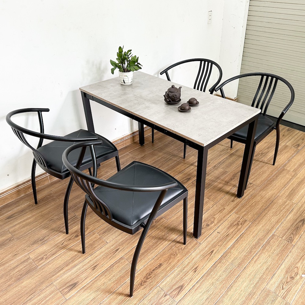 Bộ bàn ghế cafe, nhà hàng 4 người C Bộ bàn ghế cafe, nhà hàng 4 người C - hình 3