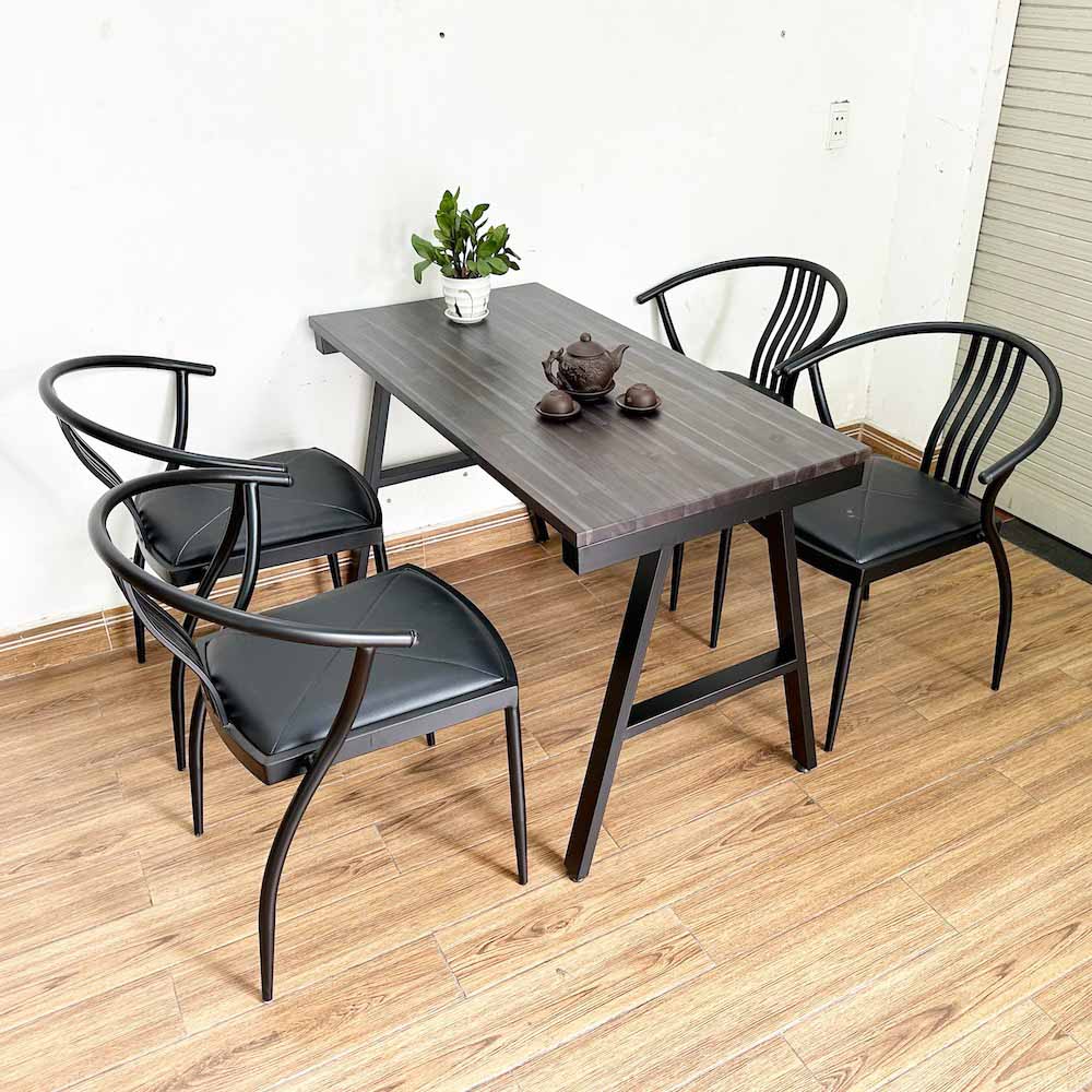 Bộ bàn ghế cafe, nhà hàng 4 người C Bộ bàn ghế cafe, nhà hàng 4 người C - hình 4