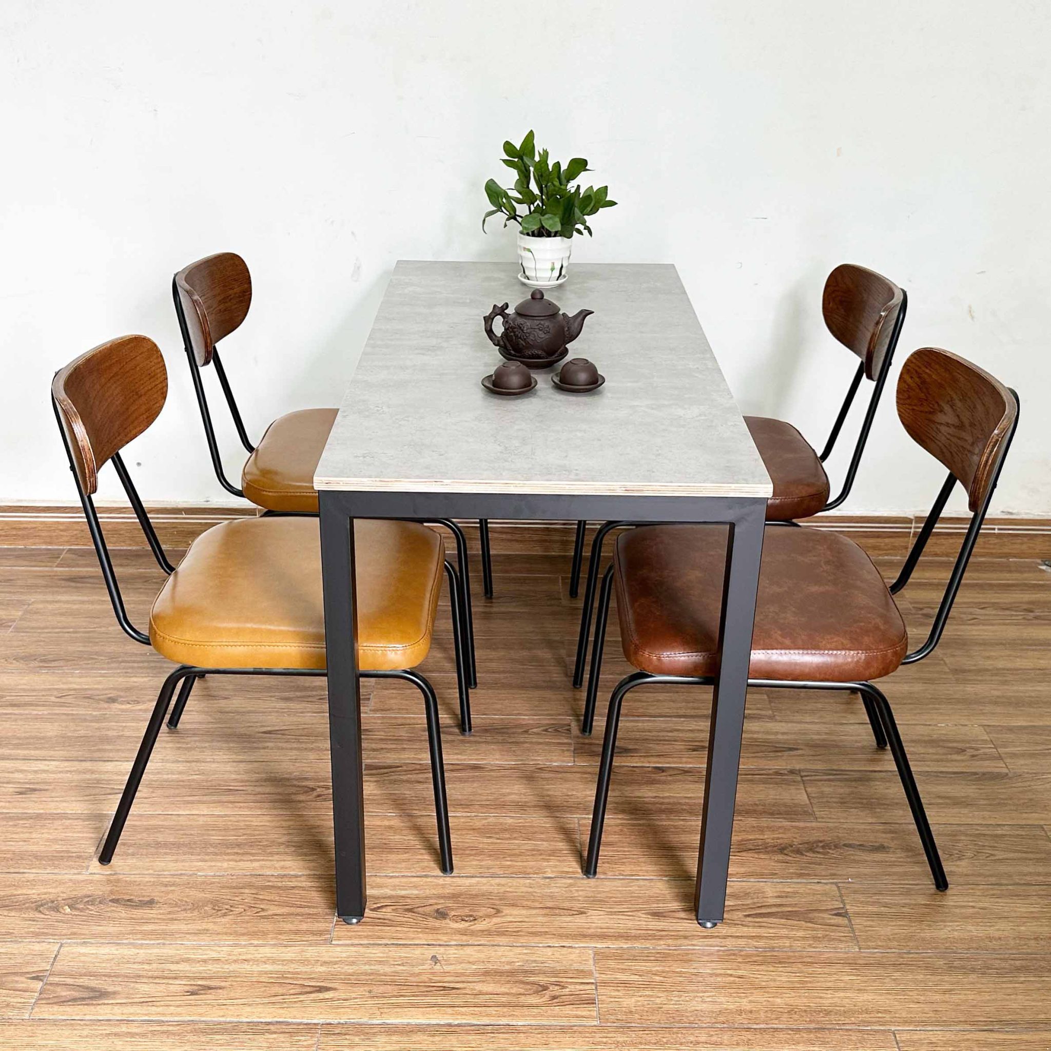 Bộ bàn ghế cafe, nhà hàng 4 người C Bộ bàn ghế cafe, nhà hàng 4 người C - hình 5