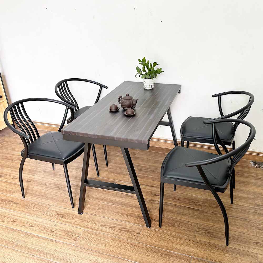 Bộ bàn ghế cafe, nhà hàng 4 người C Bộ bàn ghế cafe, nhà hàng 4 người C - hình 5