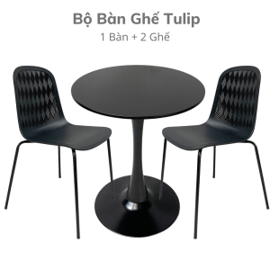 Bộ Bàn Ghế Cafe Tulip C - hình 1