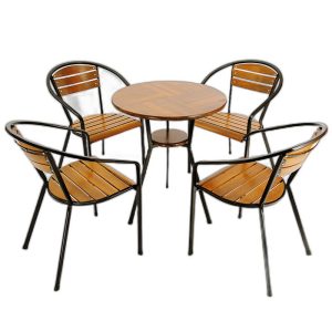 Bộ bàn ghế ngoài trời 4 người Moon C