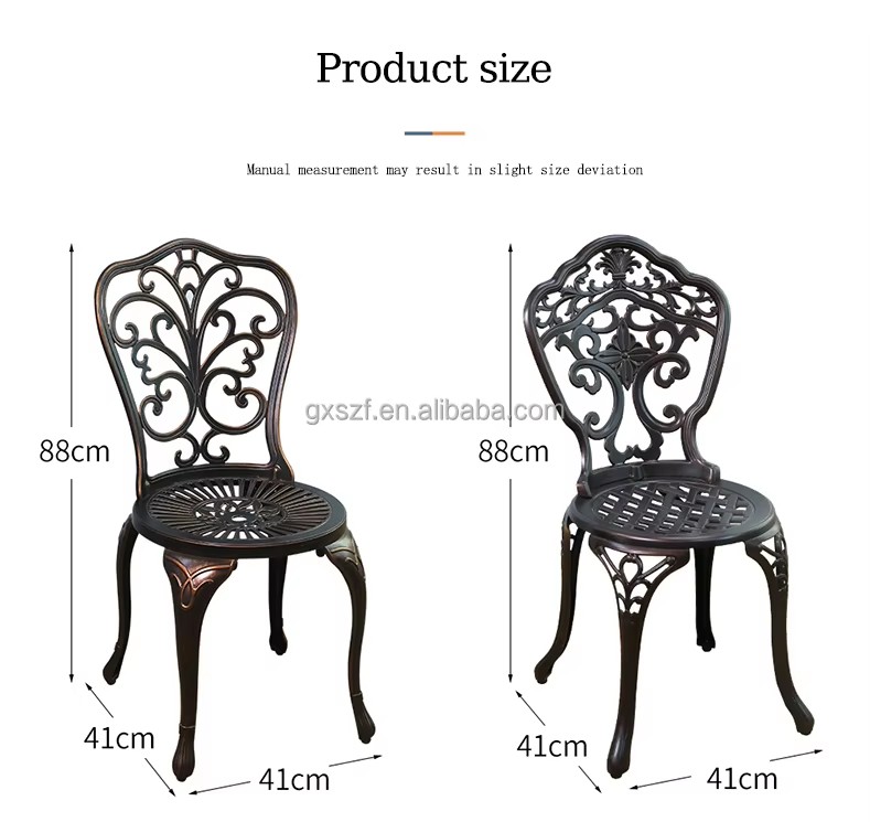 Bộ Bàn Ghế Nhôm Đúc 2 Ghế Hoa Văn Bướm Màu Đồng Bộ Bàn Ghế Nhôm Đúc 2 Ghế Hoa Văn Bướm Màu Đồng - hình 4