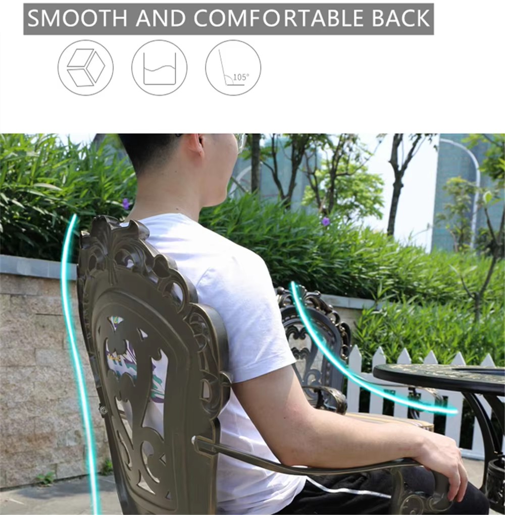 Bộ Bàn Ghế Nhôm Đúc 4 Ghế Hoa Văn Cổ Điển Có Bếp Nướng Tròn Bộ Bàn Ghế Nhôm Đúc 4 Ghế Hoa Văn Cổ Điển Có Bếp Nướng Tròn - hình 3
