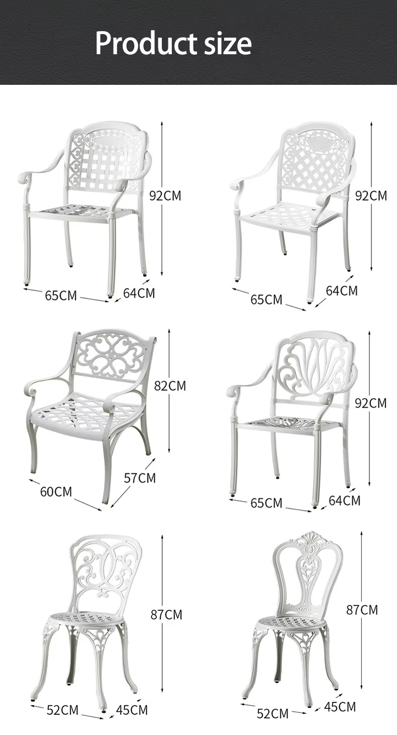 Bộ Bàn Ghế nhôm đúc 4 ghế trắng tròn Bộ Bàn Ghế nhôm đúc 4 ghế trắng tròn - hình 3