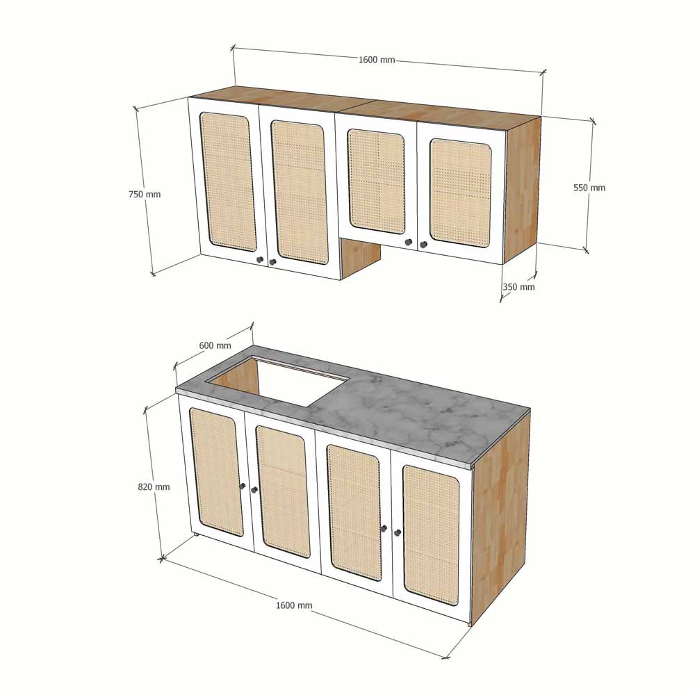 Bộ tủ bếp mini mặt đá hoa cương gỗ cao su Bộ tủ bếp mini mặt đá hoa cương gỗ cao su - hình 2