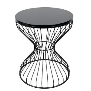 CFD68047 - Bàn Cafe đồng hồ cát gỗ Cao Su tròn 60cm nhiều màu - hình 1