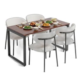 Combo bàn ăn chữ nhật 140x70cm và 4 ghế Orleando