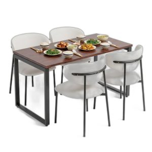 Combo bàn ăn chữ nhật 140x70cm và 4 ghế Orleando