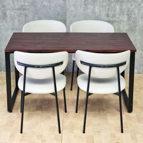 Combo bàn ăn chữ nhật 140x70cm và 4 ghế Orleando - hình 1
