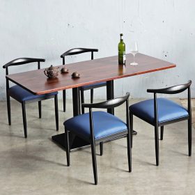 Combo bàn ăn chữ nhật và 4 ghế Bull sắt - hình 1