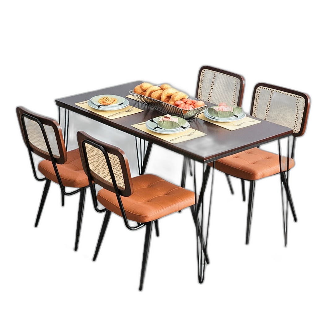 Combo bàn ăn chữ nhật và 4 ghế Copine Combo bàn ăn chữ nhật và 4 ghế Copine
