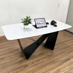 Combo bàn ăn chữ nhật và 6 ghế ăn bọc da - hình 1