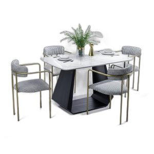 Combo bàn ăn mặt đá 110x60cm và 4 ghế ăn
