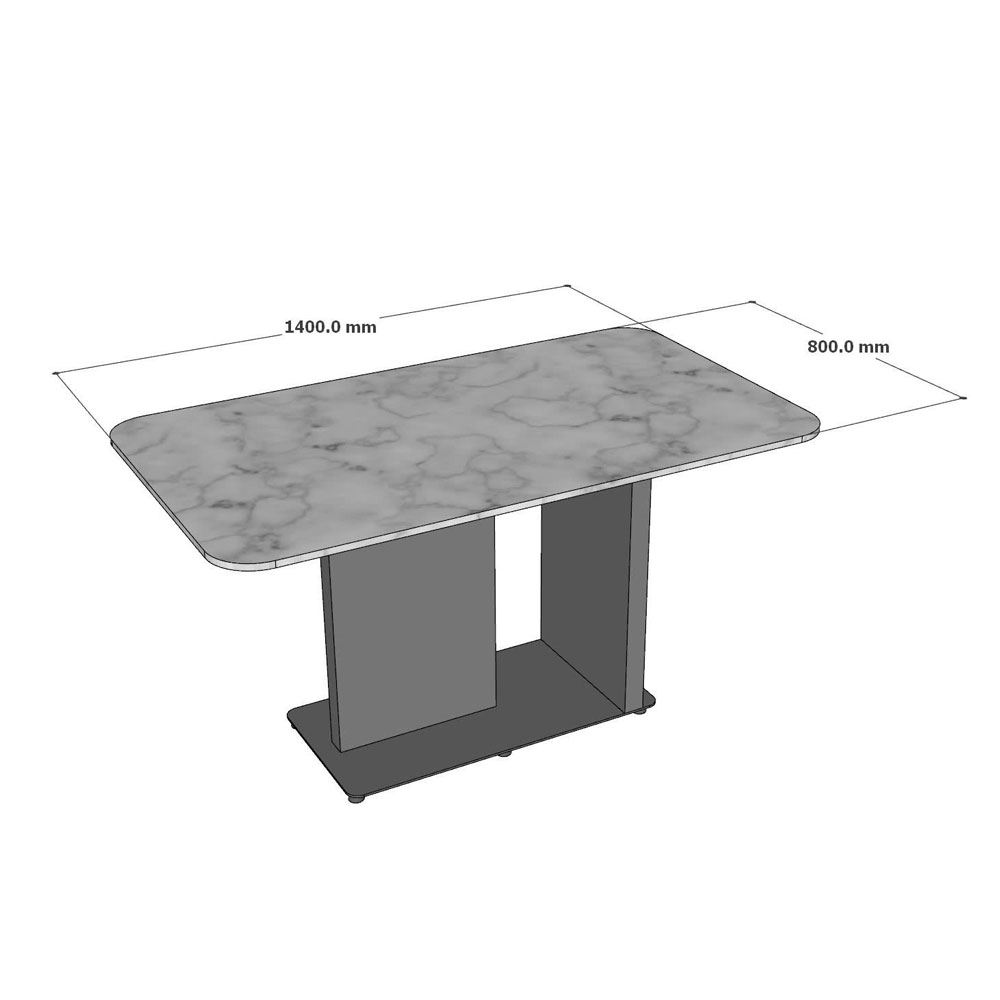 Combo bàn ăn mặt đá 140x80cm và 6 ghế ăn bọc da Combo bàn ăn mặt đá 140x80cm và 6 ghế ăn bọc da - hình 2