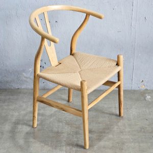 Combo bàn ăn mặt đá và 6 ghế Wishbon đan dây - hình 1