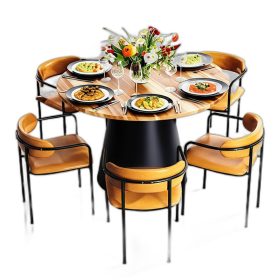 Combo bàn ăn tròn 120cm và 6 ghế Simon