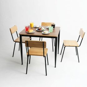 Combo bàn ăn vuông 70x70cm và 4 ghế ăn - hình 1