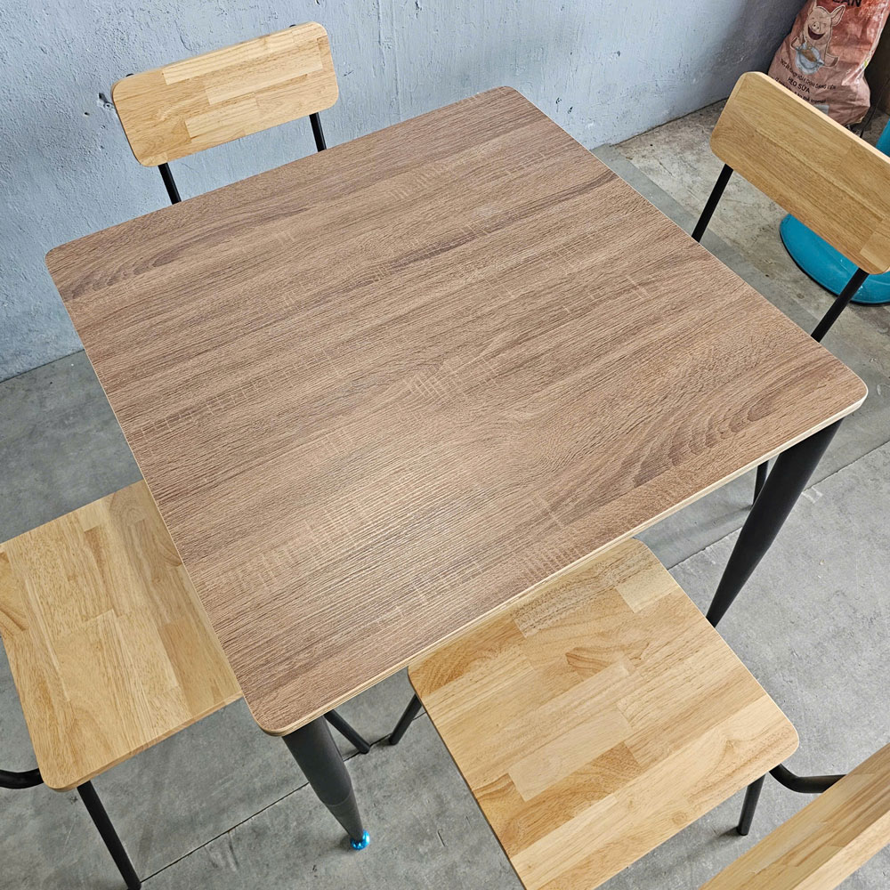 Combo bàn ăn vuông 70x70cm và 4 ghế ăn Combo bàn ăn vuông 70x70cm và 4 ghế ăn - hình 5