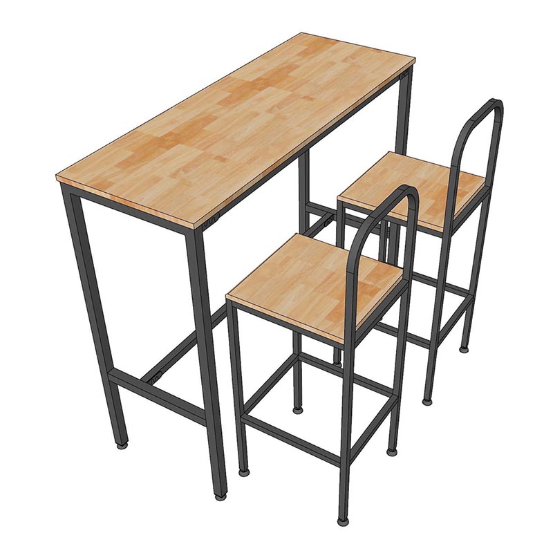 Combo bàn bar 120x45cm và 2 ghế bar gỗ khung sắt C Combo bàn bar 120x45cm và 2 ghế bar gỗ khung sắt C - hình 2