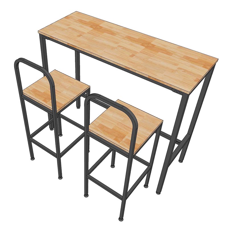 Combo bàn bar 120x45cm và 2 ghế bar gỗ khung sắt C Combo bàn bar 120x45cm và 2 ghế bar gỗ khung sắt C - hình 4
