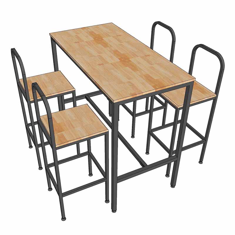 Combo bàn bar 120x60cm và 4 ghế bar gỗ khung sắt C Combo bàn bar 120x60cm và 4 ghế bar gỗ khung sắt C - hình 1