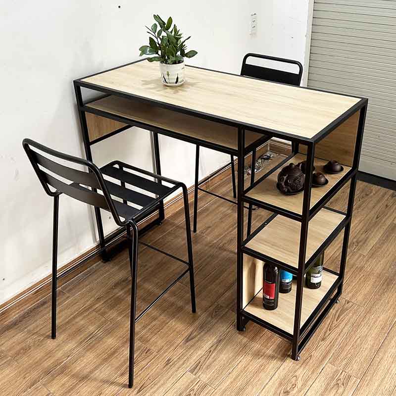 Combo bàn bar kết hợp kệ và 2 ghế bar sắt C Combo bàn bar kết hợp kệ và 2 ghế bar sắt C - hình 3
