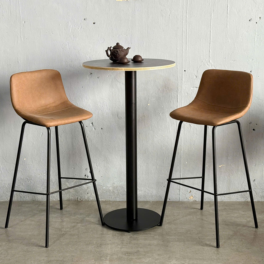 Combo bàn bar tròn 60cm gỗ plywood vân đá và 2 ghế Combo bàn bar tròn 60cm gỗ plywood vân đá và 2 ghế - hình 4