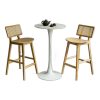 Combo bàn bar tròn 60cm và 2 ghế bar gỗ C