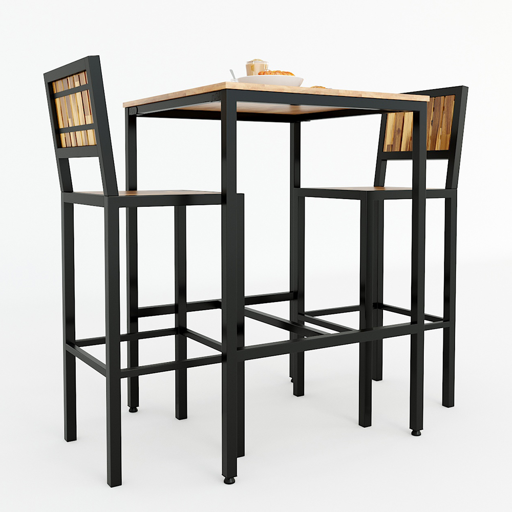 Combo Bàn Bar Vuông 60 Và 2 Ghế Lưng Tựa Gỗ Tràm C Combo Bàn Bar Vuông 60 Và 2 Ghế Lưng Tựa Gỗ Tràm C - hình 3