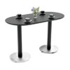 Combo bàn cafe Oval và 4 ghế Eames nhựa C