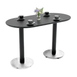 Combo bàn cafe Oval và 4 ghế Eames nhựa C