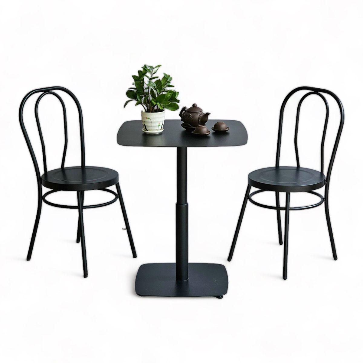 Combo bàn cafe sắt và 2 ghế Thonet sắt sơn tĩnh điện C Combo bàn cafe sắt và 2 ghế Thonet sắt sơn tĩnh điện C - hình 2