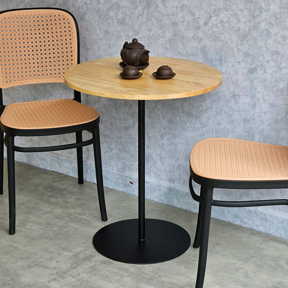Combo bàn cafe tròn 60cm và 2 ghế cafe nhựa C Combo bàn cafe tròn 60cm và 2 ghế cafe nhựa C - hình 3