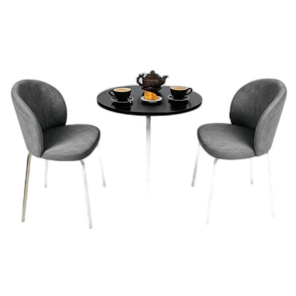 Combo bàn cafe tròn và 2 ghế bọc nệm C Combo bàn cafe tròn và 2 ghế bọc nệm C