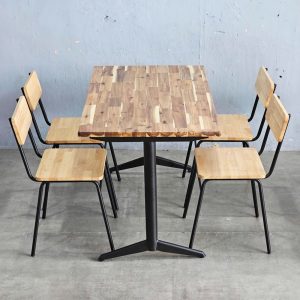 Combo bàn chữ nhật 120x70cm và 4 ghế ăn - hình 1